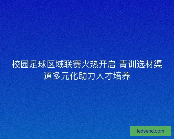 校园足球区域联赛火热开启 青训选材渠道多元化助力人才培养